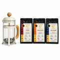 Pack 3 Cafés de Especialidad 300 g + Prensa Francesa