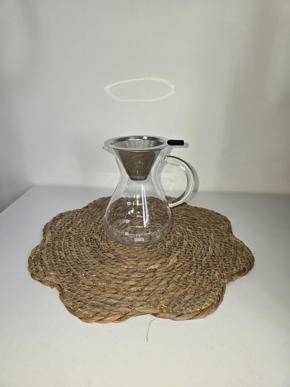 Cafetera v60 con filtro reutilizable acero inoxidable + tripack cafestina coffee