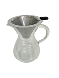 Cafetera v60 con filtro reutilizable acero inoxidable + tripack cafestina coffee