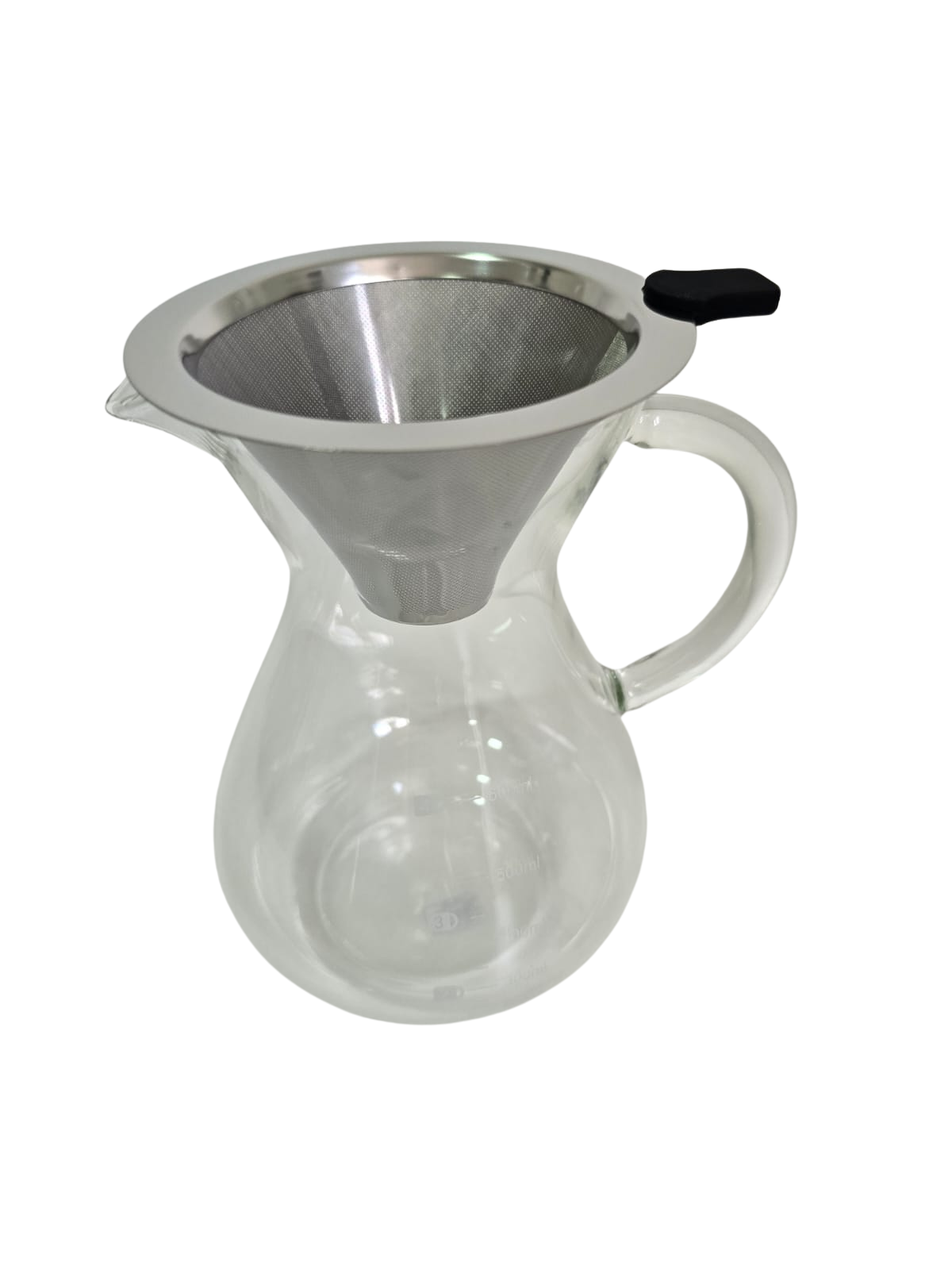 Cafetera v60 con filtro reutilizable acero inoxidable + tripack cafestina coffee